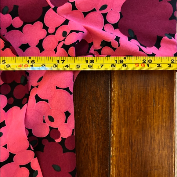 Kate Spade New York woman’s silk pink and red ruffle blouse size xs - Picture 8 of 9